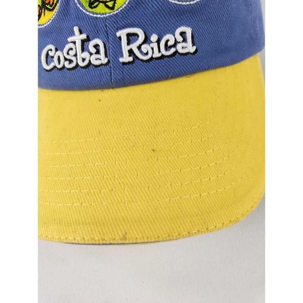 Costa‎ Rica Embroidered Hat Sea Turtles Butterflies Lizard Cap Adjustable Cotton